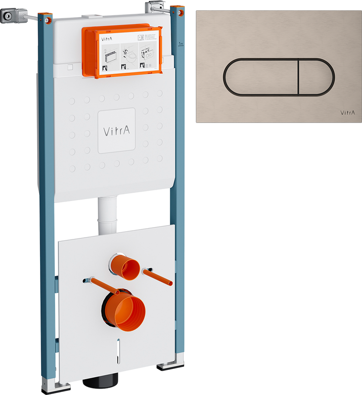 Система инсталляции для унитазов VitrA V-Fix Core 732-5800-01PV с кнопкой Root Round 740-2295 никель