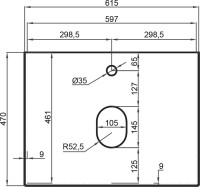 Тумба под раковину со столешницей La Fenice Terra 60 подвесная, blu grigio, столешница белый мрамор