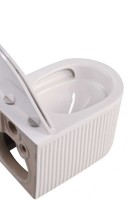 Унитаз подвесной SantiLine SL-5008 с микролифтом, безободковый