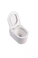 Унитаз подвесной SantiLine SL-5008 с микролифтом, безободковый