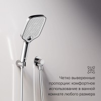 Душевая система с тропическим душем Damixa Gala 953510000 хром, скрытого монтажа, смеситель для 3 потребителей, верхний душ, излив, встраиваемый душевой комплект, гарантия 10 лет, Дания