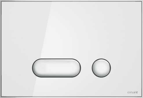 Кнопка смыва Cersanit Intera P-BU-INT/Whg/Gl стеклянная, белая глянцевая