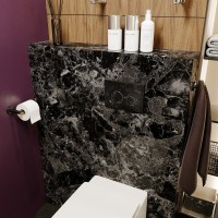 Система инсталляции для унитазов Lavinia Boho RelFix 77020039 4 в 1 с кнопкой смыва, черный мрамор