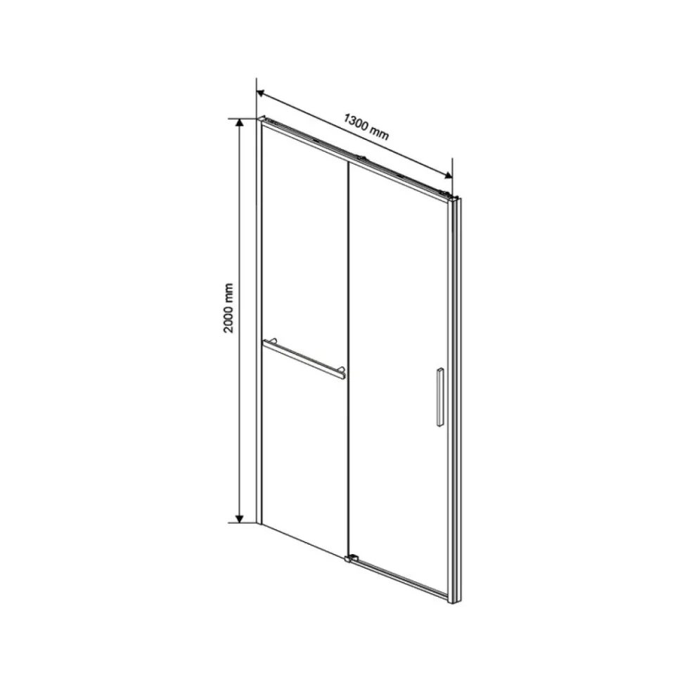 Душевая дверь в нишу Vincea Slim Soft VDS-1SS130CLGM 130 см, профиль вороненая сталь, стекло прозрачное