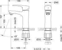 Смеситель для раковины Lemark Linara LM0406C