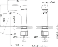 Смеситель для раковины Lemark Linara LM0406C