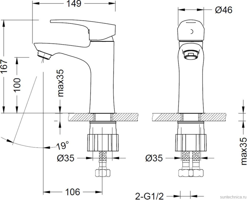 Смеситель для раковины Lemark Linara LM0406C