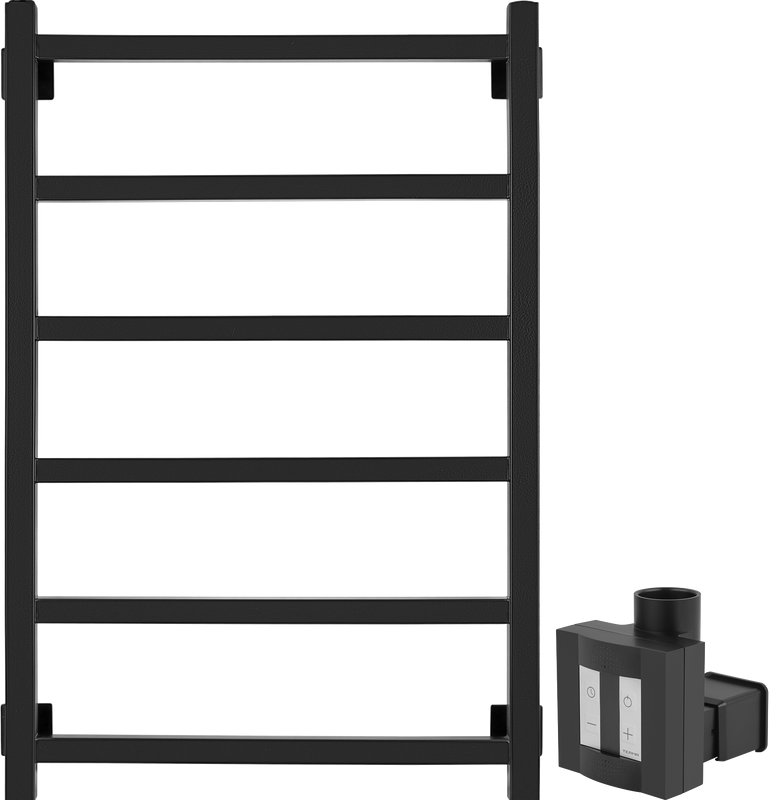 Полотенцесушитель электрический Secado Корато 1 , 85x55 см, скрытое подключение справа, матовый черный, лесенка