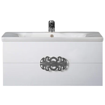 Тумба с раковиной Armadi Art NeoArt 100 white с ручками Ajur хром