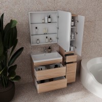 Мебель для ванной комнаты Style Line Атлантика 70 Люкс Plus, подвесная, ясень перламутр