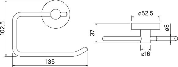 Держатель туалетной бумаги IDDIS Sena SENSS00i43 открытый