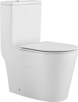 Унитаз-моноблок напольный SantiLine SL-5029 белый, микролифт