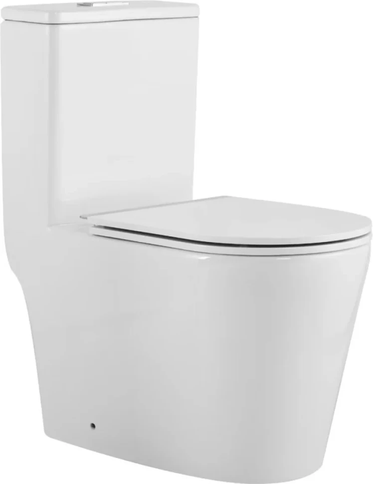Унитаз-моноблок напольный SantiLine SL-5029 белый, микролифт