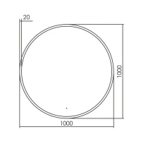 Зеркало круглое Abber Mond AG6204SCGL-1.0 100 см, с подсветкой, золото