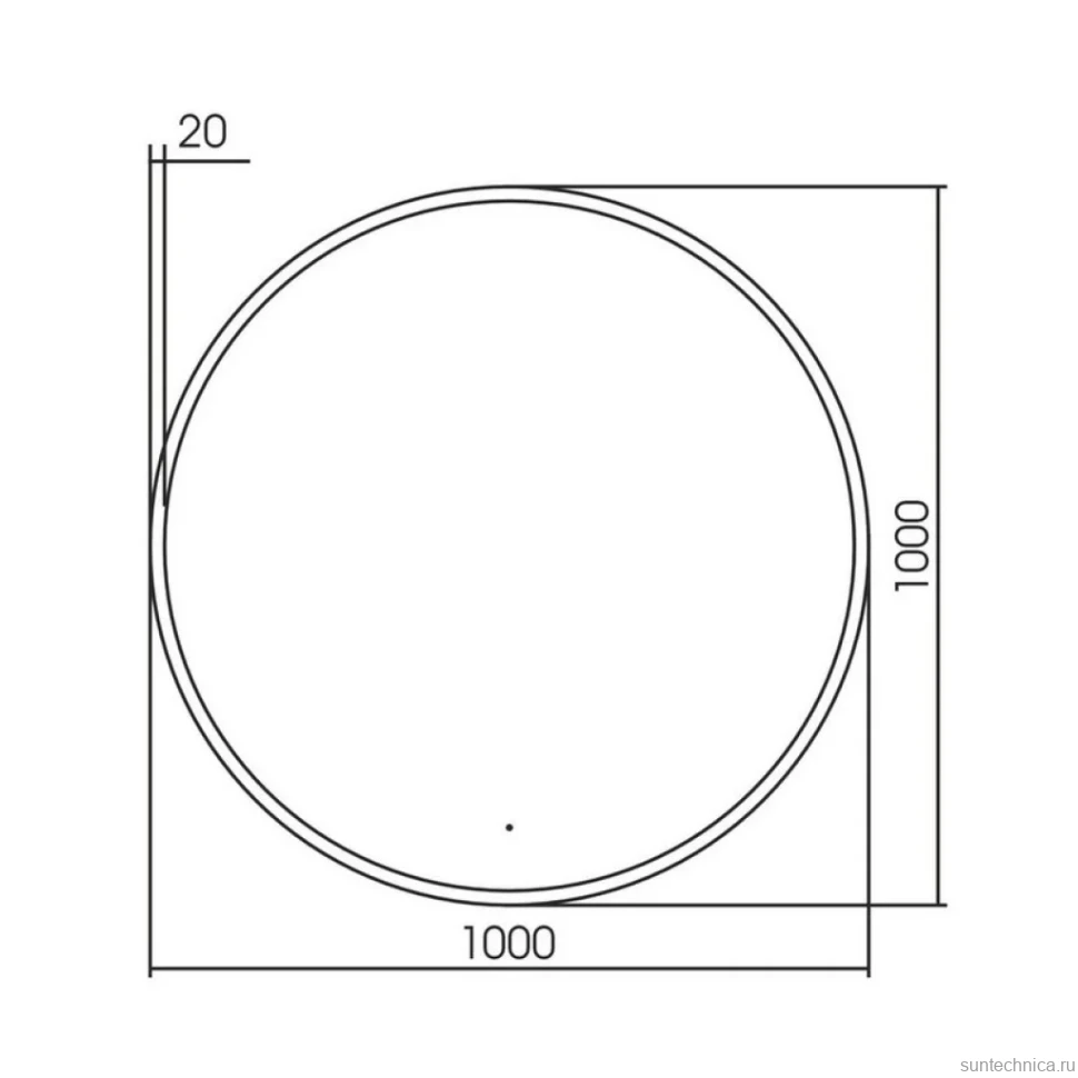 Зеркало круглое Abber Mond AG6204SCGL-1.0 100 см, с подсветкой, золото