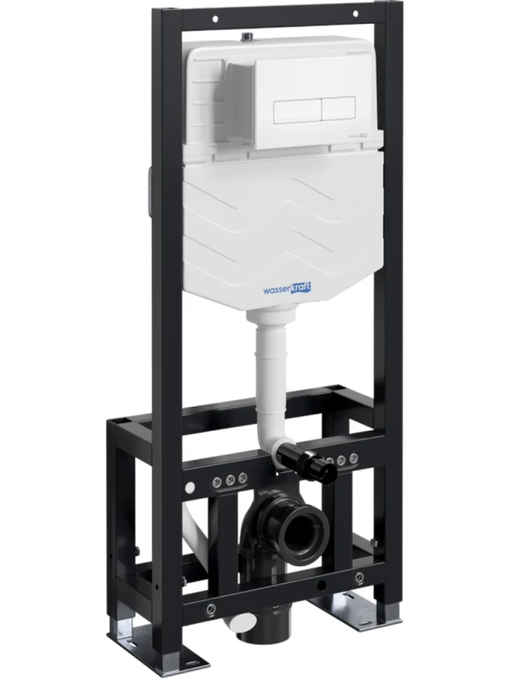 Система инсталляции для унитазов Wasserkraft Dill 61TLT.010.ME.WM03 с кнопкой смыва матовой белой