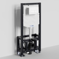 Система инсталляции для унитазов Wasserkraft Dill 61TLT.010.ME.WM03 с кнопкой смыва матовой белой