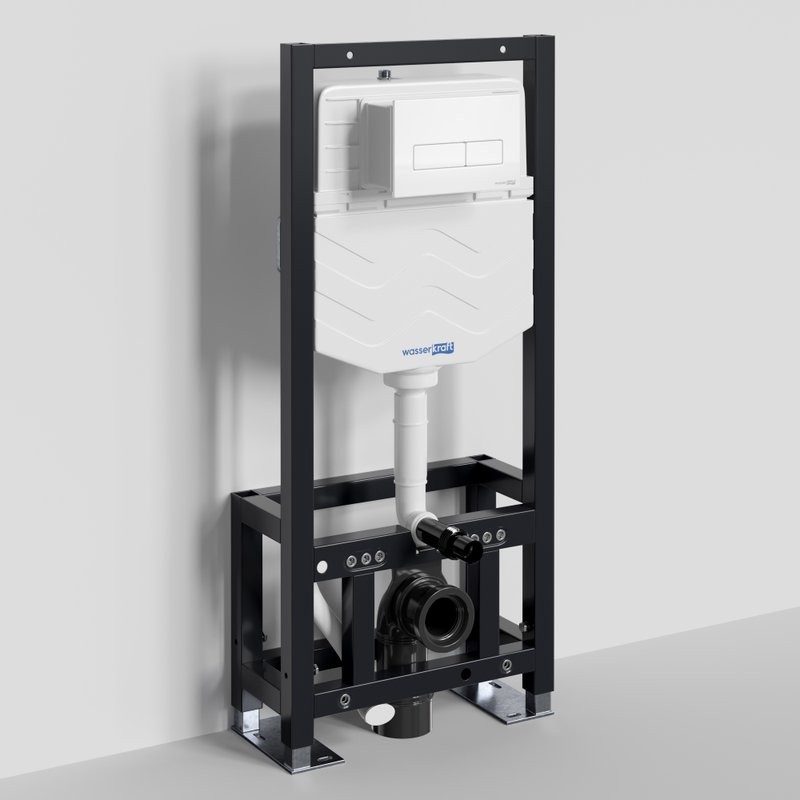 Система инсталляции для унитазов Wasserkraft Dill 61TLT.010.ME.WM03 с кнопкой смыва матовой белой