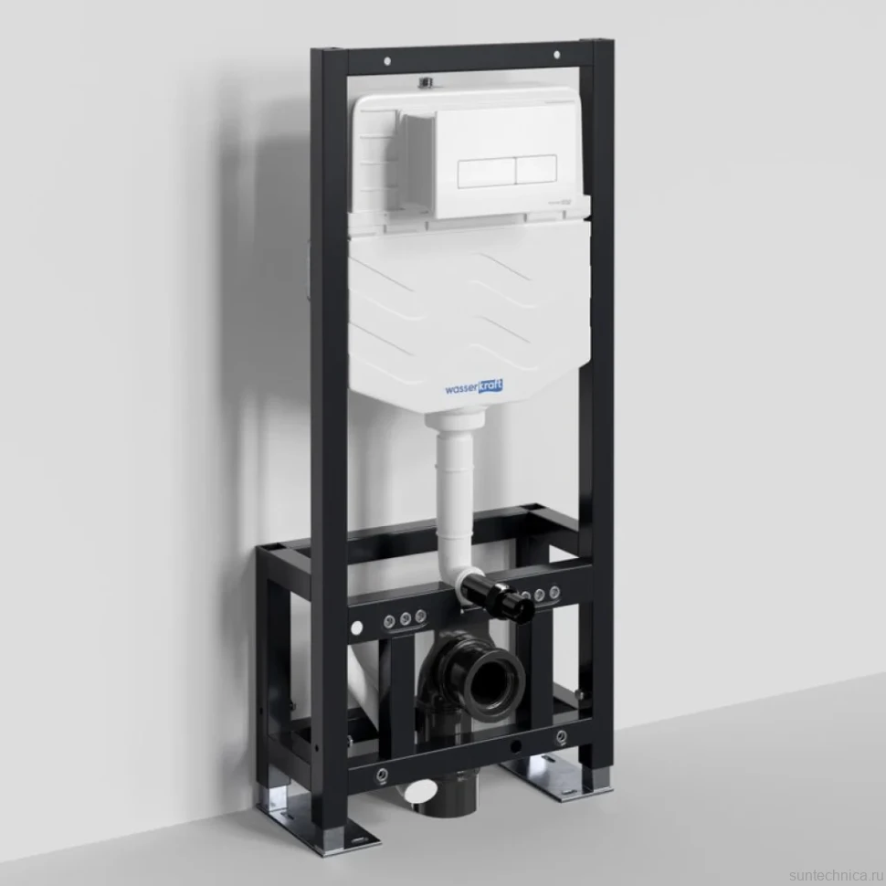 Система инсталляции для унитазов Wasserkraft Dill 61TLT.010.ME.WM03 с кнопкой смыва матовой белой