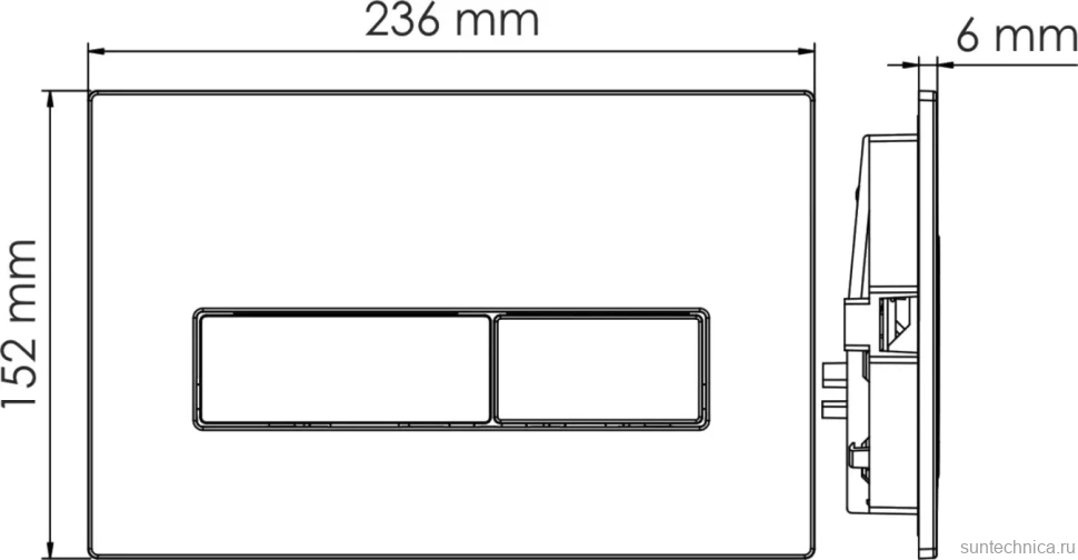 Система инсталляции для унитазов Wasserkraft Dill 61TLT.010.ME.WM03 с кнопкой смыва матовой белой