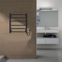 Полотенцесушитель электрический Azario PARMA 500/600 черный (AZ10856B)