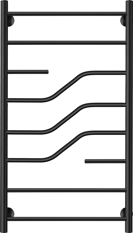 Полотенцесушитель электрический Secado Риволи 4673739241462 100x50 см, подключение слева, матовый черный, лесенка