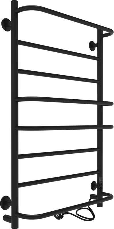 Полотенцесушитель электрический Indigo Europe Lux LELLE80-40BRRt с полкой, черный муар