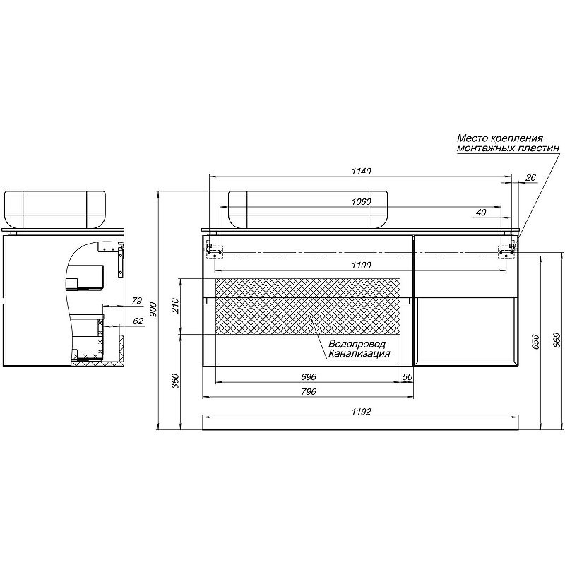 Тумба под раковину Allen Brau Infinity 120 L подвесная, дуб