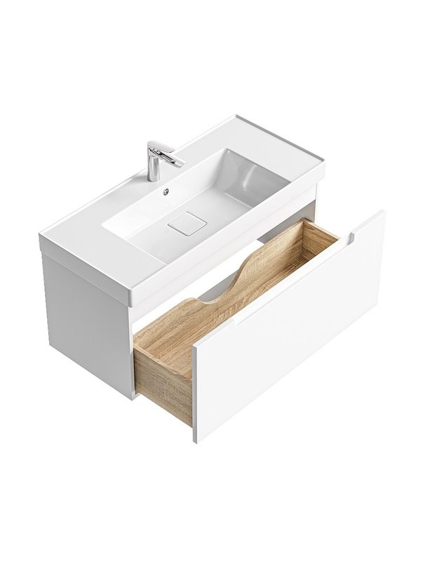 Тумба под раковину без столешницы Aqwella Vancouver 100 подвесная, белая