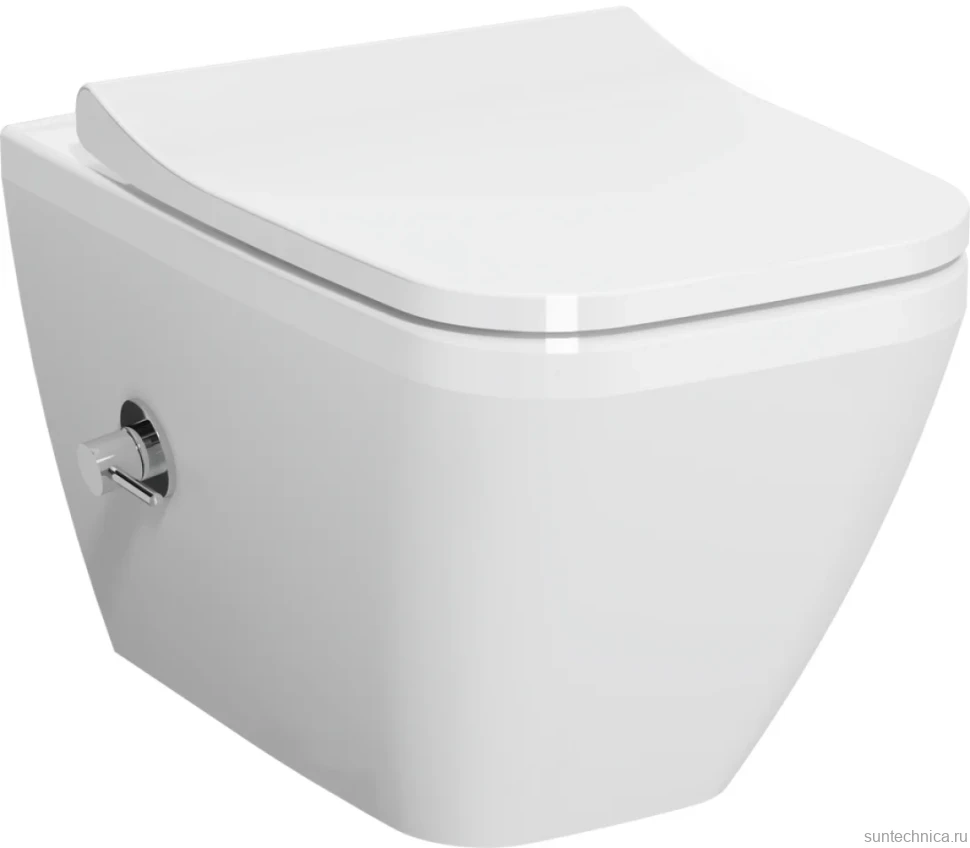 Унитаз подвесной VitrA Integra Square 7082B003-7209 с функцией биде и встроенным смесителем