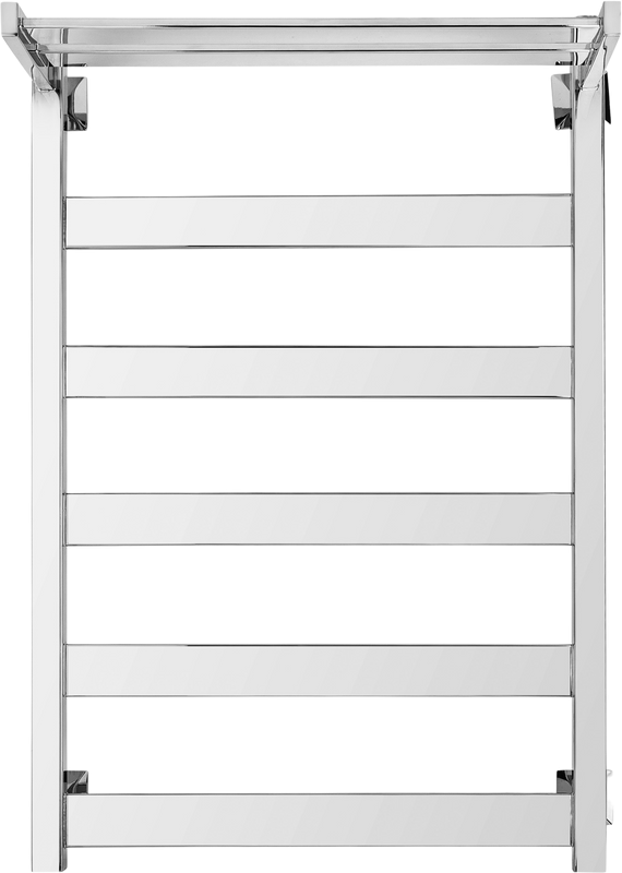 Полотенцесушитель электрический Secado Комано 1 СП R 85x55 см, подключение справа, хром, лесенка, с полкой