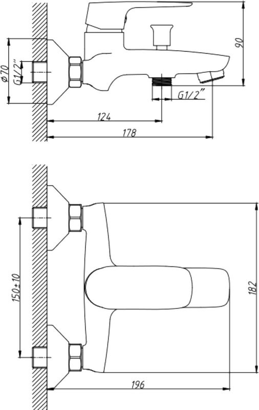 Смеситель для ванны с душем Orange Mari Mari M07-100cr