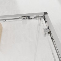 Душевой уголок Veconi Evo 300 CH 90х90 см, профиль глянцевый хром, стекло прозрачное