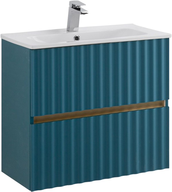 Тумба с раковиной Art&Max Elegant 60 подвесная, аквамарин