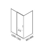 Душевой уголок Aquanet Pleasure Evo AE65-N130-BT 130х90, профиль матовый черный, стекло прозрачное