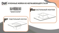 Мойка кухонная D&K DKS604504 сатин