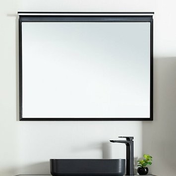 Зеркало Allen Brau Priority 100 с подсветкой, черный браш