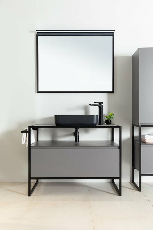 Зеркало Allen Brau Priority 100 с подсветкой, черный браш