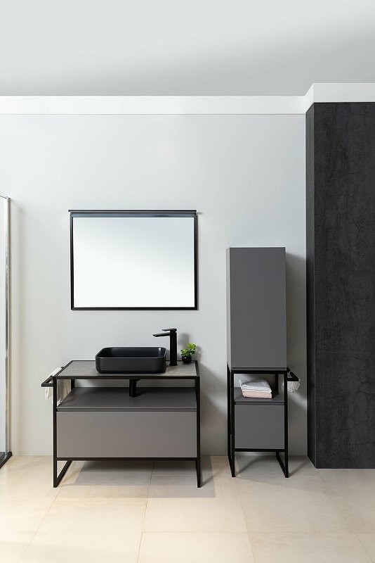 Зеркало Allen Brau Priority 100 с подсветкой, черный браш