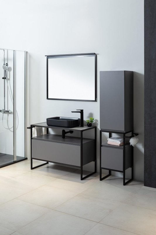 Зеркало Allen Brau Priority 100 с подсветкой, черный браш