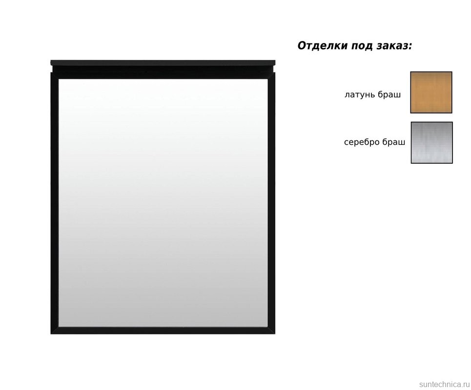 Зеркало Allen Brau Priority 100 с подсветкой, черный браш