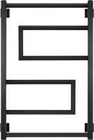 Полотенцесушитель электрический Secado Рабби 80х50 85x55 см, подключение справа, черный матовый, лесенка