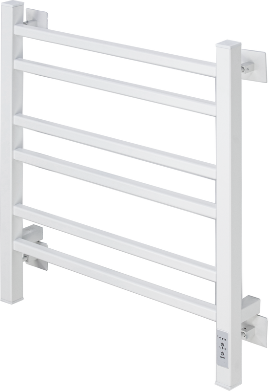 Полотенцесушитель электрический Comfysan Pioli-K EC-6 60x55 см, подключение справа, слева, матовый белый, лесенка, из стали