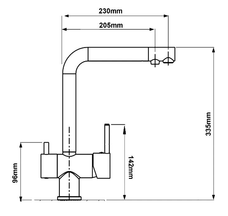 Смеситель для кухни BOCH MANN Laura GR BM10425 серый