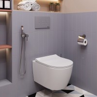 Унитаз подвесной STWORKI Ларвик 5512 безободковый, с микролифтом