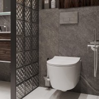 Унитаз подвесной STWORKI Ларвик 5512 безободковый, с микролифтом