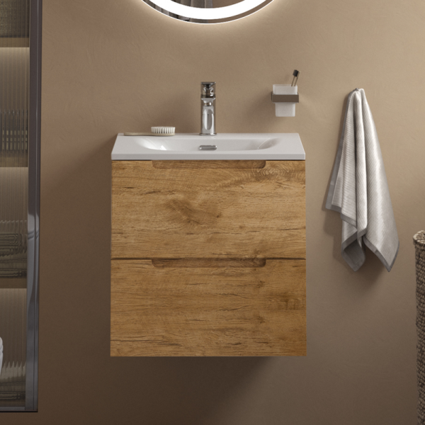 Тумба с раковиной BelBagno Etna 39 50 rovere nature, раковина BB-8099-3-50