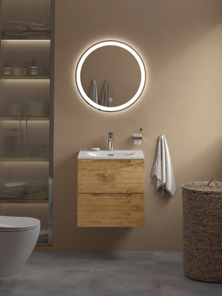 Тумба с раковиной BelBagno Etna 39 50 rovere nature, раковина BB-8099-3-50