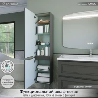 Шкаф-пенал для ванной Caprigo Wales 40 L графит Шкаф-пенал для ванной Caprigo Wales 40 L графит