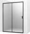 Душевая дверь в нишу Ambassador Forsa 17021221AB 150 см, профиль черный, стекло прозрачное